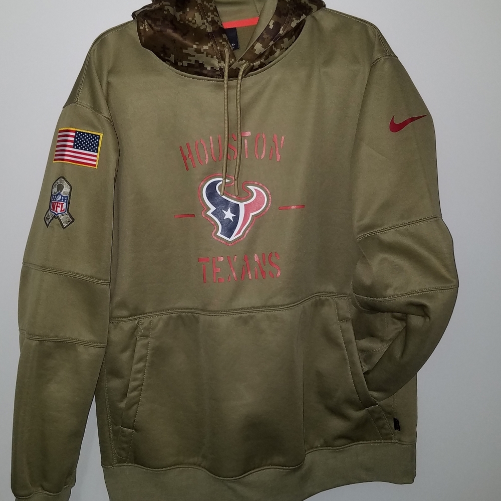 Nike Houston Texans Hoodie Salute to Service XL NFL green Football Sweat…